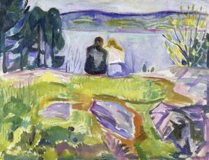 Munch, Edvard - Festmény reprodukció Springtime (Lovers by the shore), (40 x 30 cm)