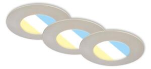 Briloner Briloner 7598032 -KÉSZLET 3x LED Fürdőszobai beépíthető lámpa LED/4,9W/230V IP44 króm BL1866