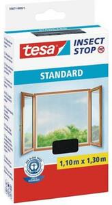 Szúnyogháló, ablakra, tépőzáras, 1,1 x 1,3 m, TESA&reg; Insect Stop, antracit (TE55671)