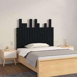 VidaXL fekete tömör fenyőfa fali fejtámla 95,5 x 3 x 80 cm