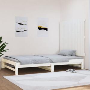 Fehér tömör fenyőfa fali fejtámla 108x3x90 cm