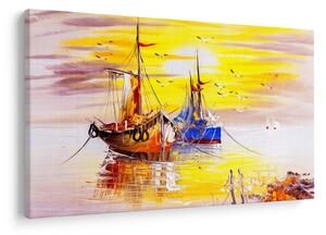 Kép - A csónak festménye (90x60 cm)