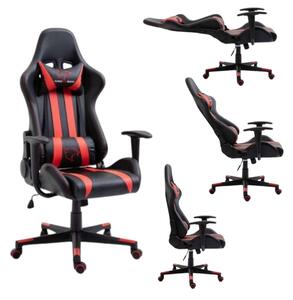Dark Gamer szék nyak- és derékpárnával - kék-piros