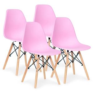 Modern szék szett 4 db - rózsaszín