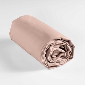Rózsaszín gumis pamut lepedő 180x200 cm Lina – douceur d'intérieur