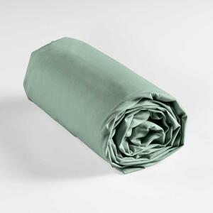 Világoszöld gumis pamut lepedő 180x200 cm Lina – douceur d'intérieur