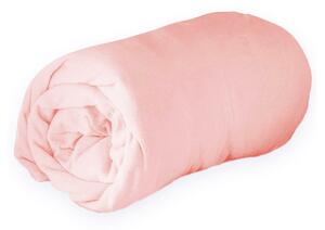 Rózsaszín gumis jersey lepedő 160x200 cm Jersy – douceur d'intérieur