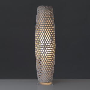 Krémszínű állólámpa bambusz búrával (magasság 88 cm) – Casa Selección