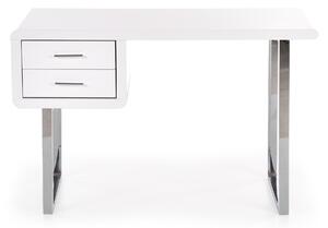 B30 íróasztal - 120 cm - fehér / króm