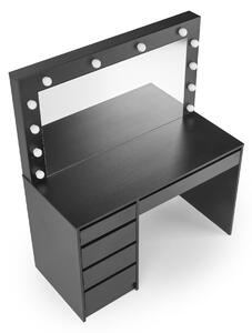 HOLLYWOOD XL öltözőasztal - fekete (3p=1db)