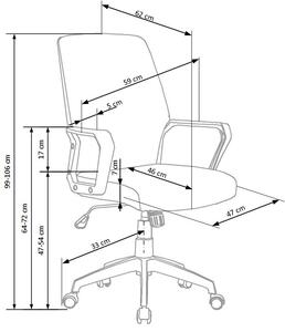 SPIN 2 irodai szék - bézs / fehér