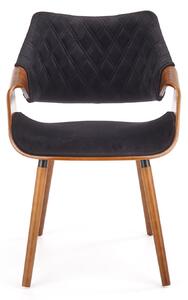 K396 kárpitozott szék - dió / fekete