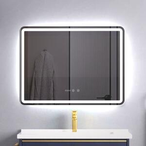Universe Lighting A06 LED tükör - fényerő + színhőmérséklet szabályozás + óra - 80 x 60 cm