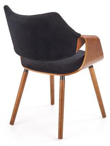 K396 kárpitozott szék - dió / fekete