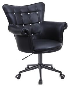 HC804CK XXL Fekete modern műbőr szék fekete lábbal