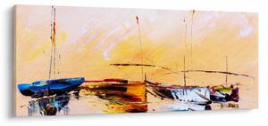 Kép - Csónak, festmény (120x50 cm)