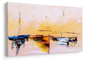 Kép - Csónak, festmény (90x60 cm)