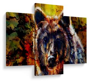 Kép - Medve, festmény (90x60 cm)