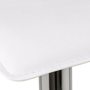 Fehér bőr utánzat állítható magasságú bárszék szett 2 db-os (ülésmagasság 63 cm) – Casa Selección