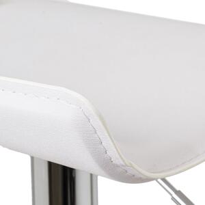 Fehér bőr utánzat állítható magasságú bárszék szett 2 db-os (ülésmagasság 63 cm) – Casa Selección