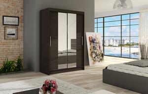 Nagy MIAMI II gardróbszekrény csokoládé színben, szélessége 120 cm