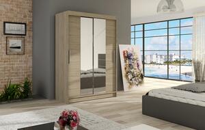 Nagy MIAMI II gardróbszekrény sonoma színben, szélessége 120 cm