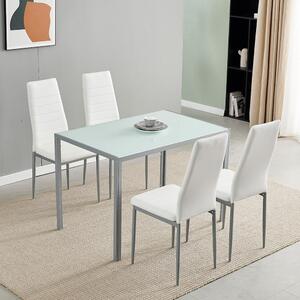 Catini Austin Étkezőgarnitúra 4x szék + asztal - Fehér