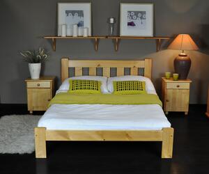 AMI bútorok Fenyőfa ágy Brita 160x200 cm, éger színben