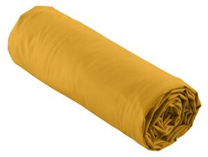 Sárga gumis pamut-perkál lepedő 180x200 cm Percaline – douceur d'intérieur