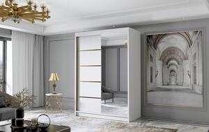 LUNGO III gardróbszekrény, 120 cm – fehér