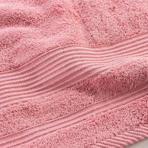 Rózsaszín frottír pamut fürdőlepedő 70x130 cm Tendresse – douceur d'intérieur