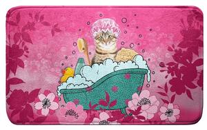 Rózsaszín fürdőszobai kilépő 45x75 cm Chatibulle – douceur d'intérieur