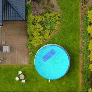 Planet Pool Medence, acél, 4,5 x 1,2 m Antrazit/Blue + skimmer