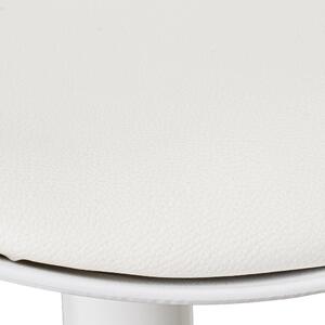 Fehér bőr utánzat állítható magasságú bárszék szett 2 db-os (ülésmagasság 56,5 cm) – Casa Selección