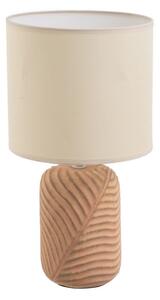 Téglavörös-krémszínű asztali lámpa textil búrával (magasság 39 cm) – Casa Selección