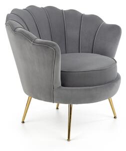 Fotel Houston 828, Kárpit, 77x83x77cm, Aranysárga, Szürke