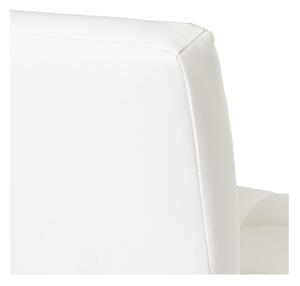 Fehér bőr utánzat állítható magasságú bárszék szett 2 db-os (ülésmagasság 93 cm) – Casa Selección