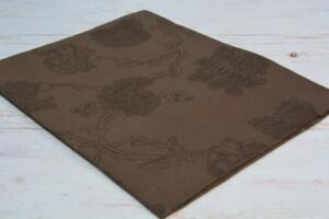 Textil szalvéta mintás csokoládé barna