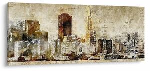 Kép - Művészileg renderelt város (120x50 cm)