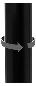 Fekete bőr utánzat állítható magasságú bárszék szett 2 db-os (ülésmagasság 56,5 cm) – Casa Selección