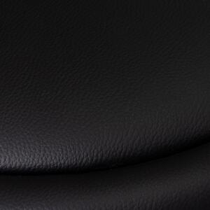 Fekete bőr utánzat állítható magasságú bárszék szett 2 db-os (ülésmagasság 72 cm) – Casa Selección