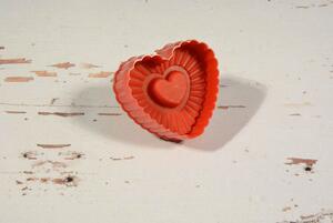 Rugós keksz kiszúró keksz mintázó szív 5,5 cm