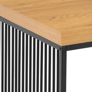 Natúr színű dohányzóasztal tölgyfa dekoros asztallappal 60x120 cm Strington – Actona