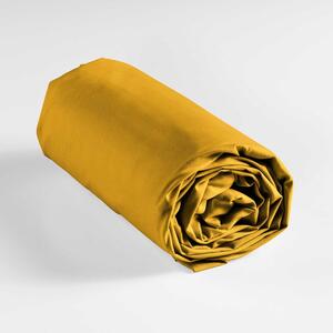 Sárga gumis pamut lepedő 180x200 cm Lina – douceur d'intérieur