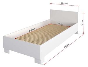 SVEND ágy 90x200 - fehér