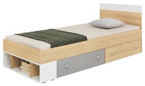 PIXEL egyszemélyes ágy ágyneműtartóval Méret: 90x200
