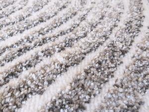 Szürke-bézs csíkos BOPP szőnyeg Méret: 80x150 cm