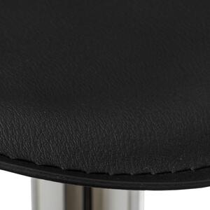 Fekete bőr utánzat állítható magasságú bárszék szett 2 db-os (ülésmagasság 73 cm) – Casa Selección