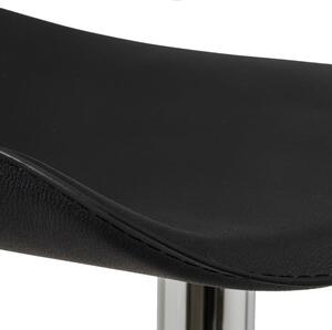 Fekete bőr utánzat állítható magasságú bárszék szett 2 db-os (ülésmagasság 73 cm) – Casa Selección
