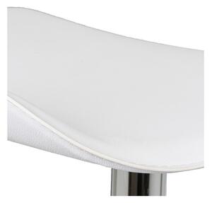Fehér bőr utánzat állítható magasságú bárszék szett 2 db-os (ülésmagasság 73 cm) – Casa Selección